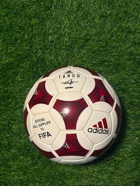 adidas Tango Takeoff 4 Soccer Ball - White & Burgundy Budweiser Logo